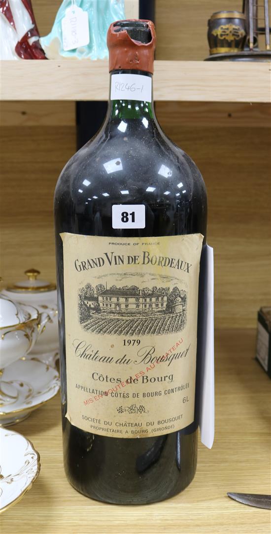 A six litre bottle of Chateau de Bousquet 1979